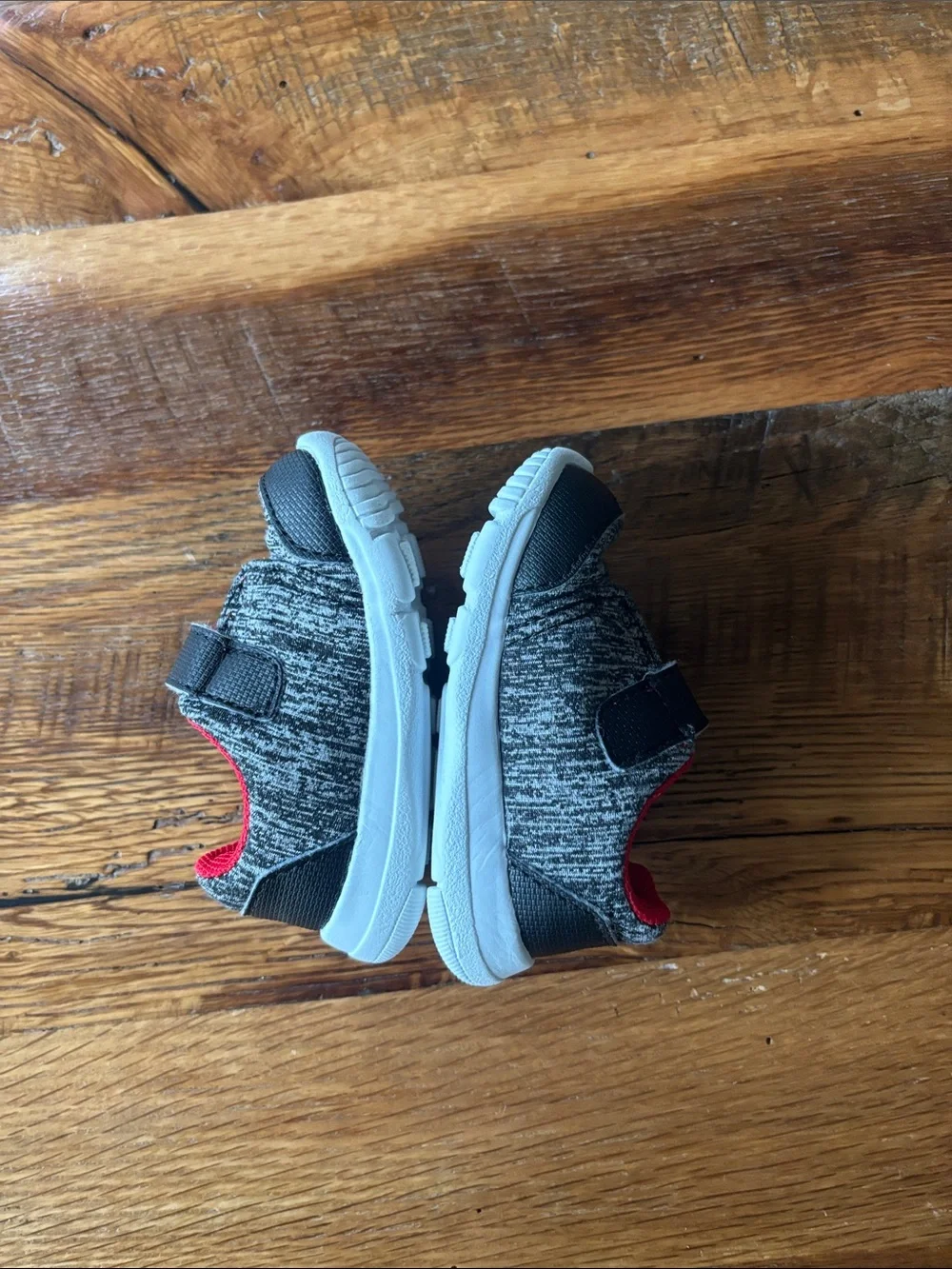 See Kai Run Grey and Red Athletic Sneakers - Comfortable Slip-On Shoes